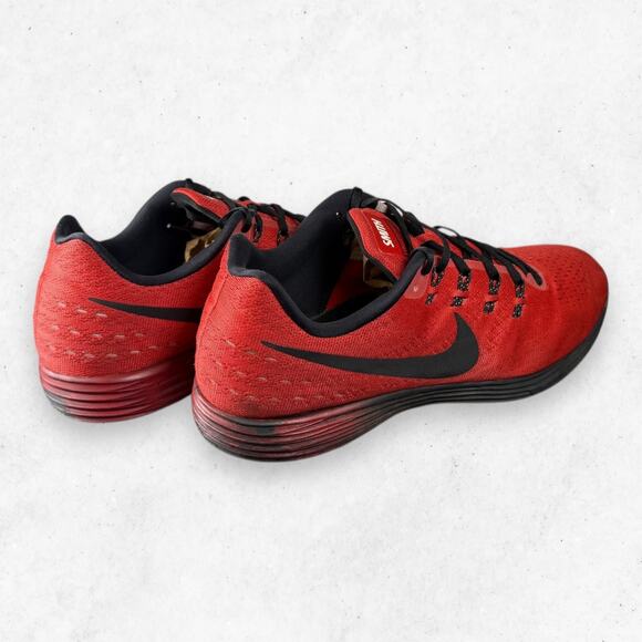 Nike iD Custom Flyknit Running Shoe Men\'s 14W Red Black 843150-991 main image 6